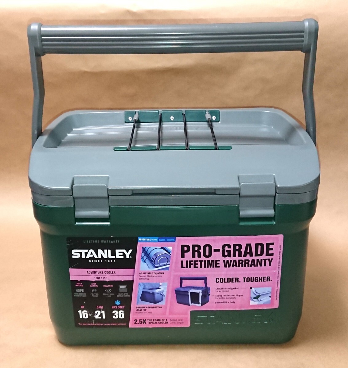 STANLEY ADVENTURE COOLER スタンレー クーラーボックス 16QT/15.1L 美品 アイスボックス