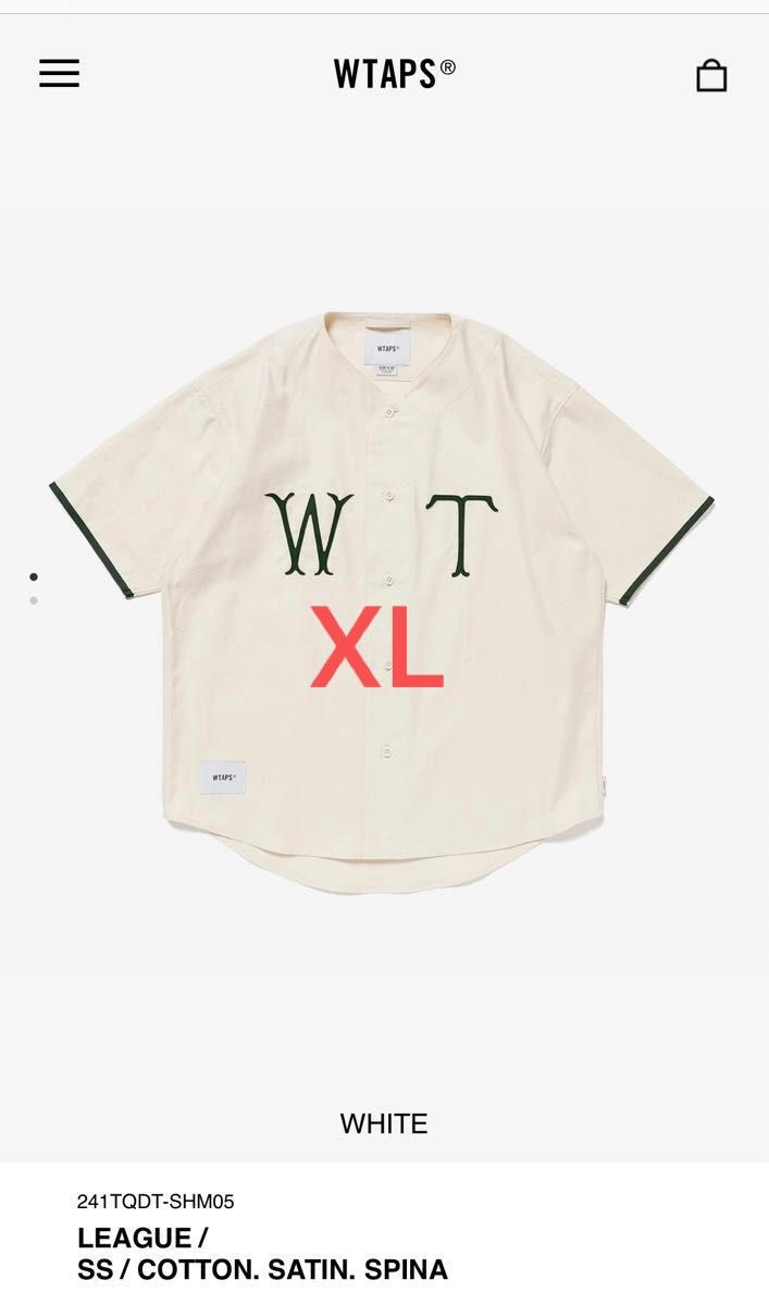 wtaps LEAGUE/SS/COTTON.SATIN.SPINA wtaps LEAGUE/SS/COTTON.SATIN.SPINA