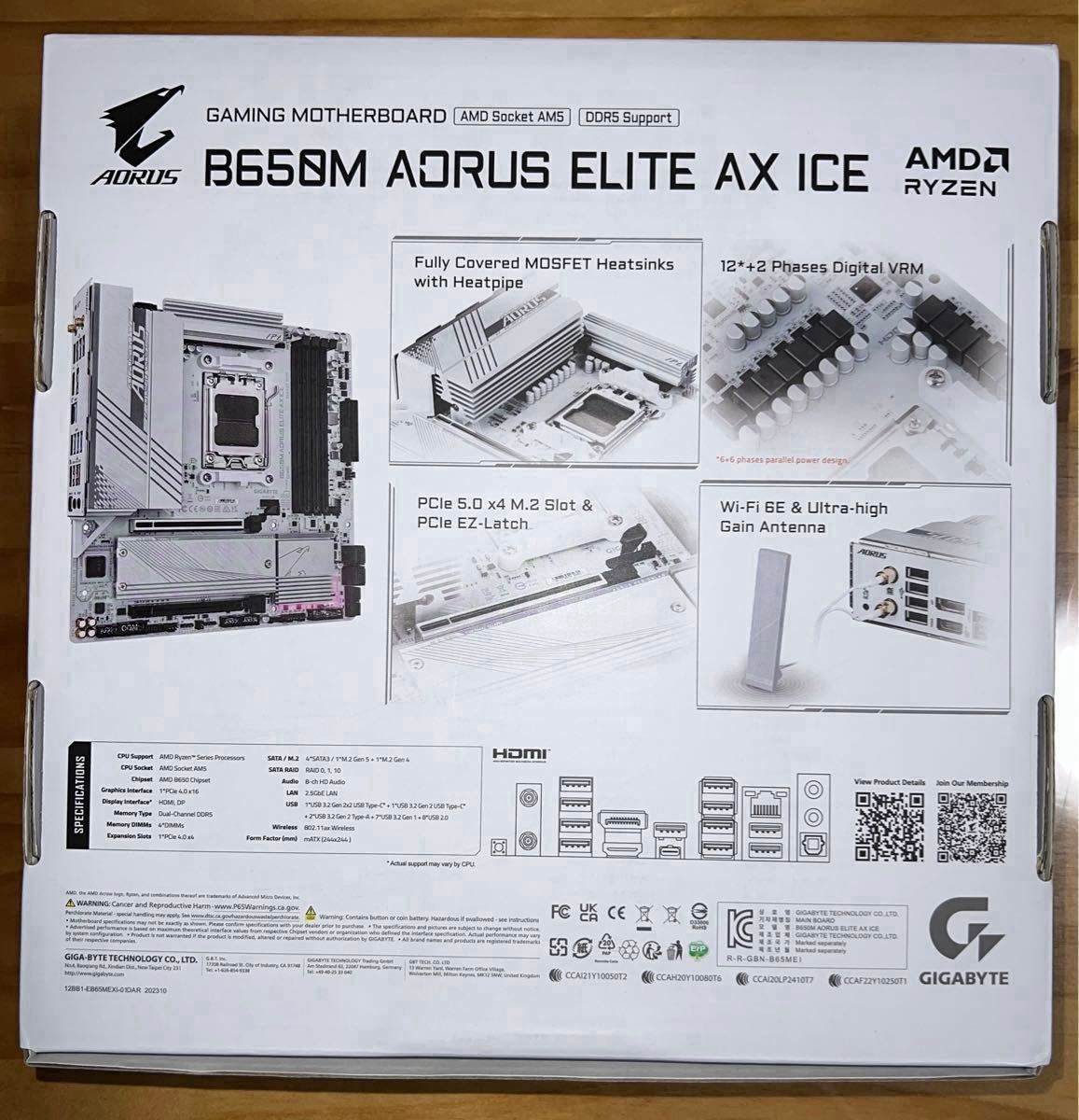 難あり GIGABYTE B650M AORUS ELITE AX ICE MicroATX CW-9060078 難あり GIGABYTE B650M AORUS ELITE AX ICE MicroATX CW-9060078