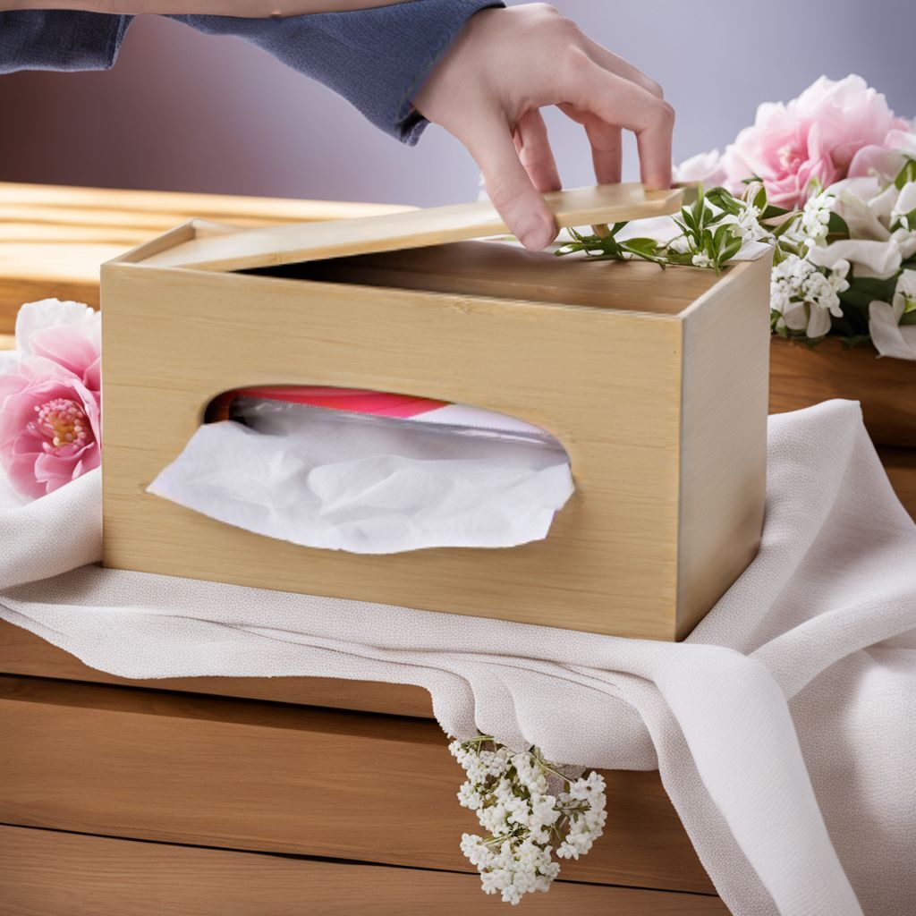 ○天然竹製収納ボックス付きティッシュケース 風合い ○天然竹製収納ボックス付きティッシュケース 風合い