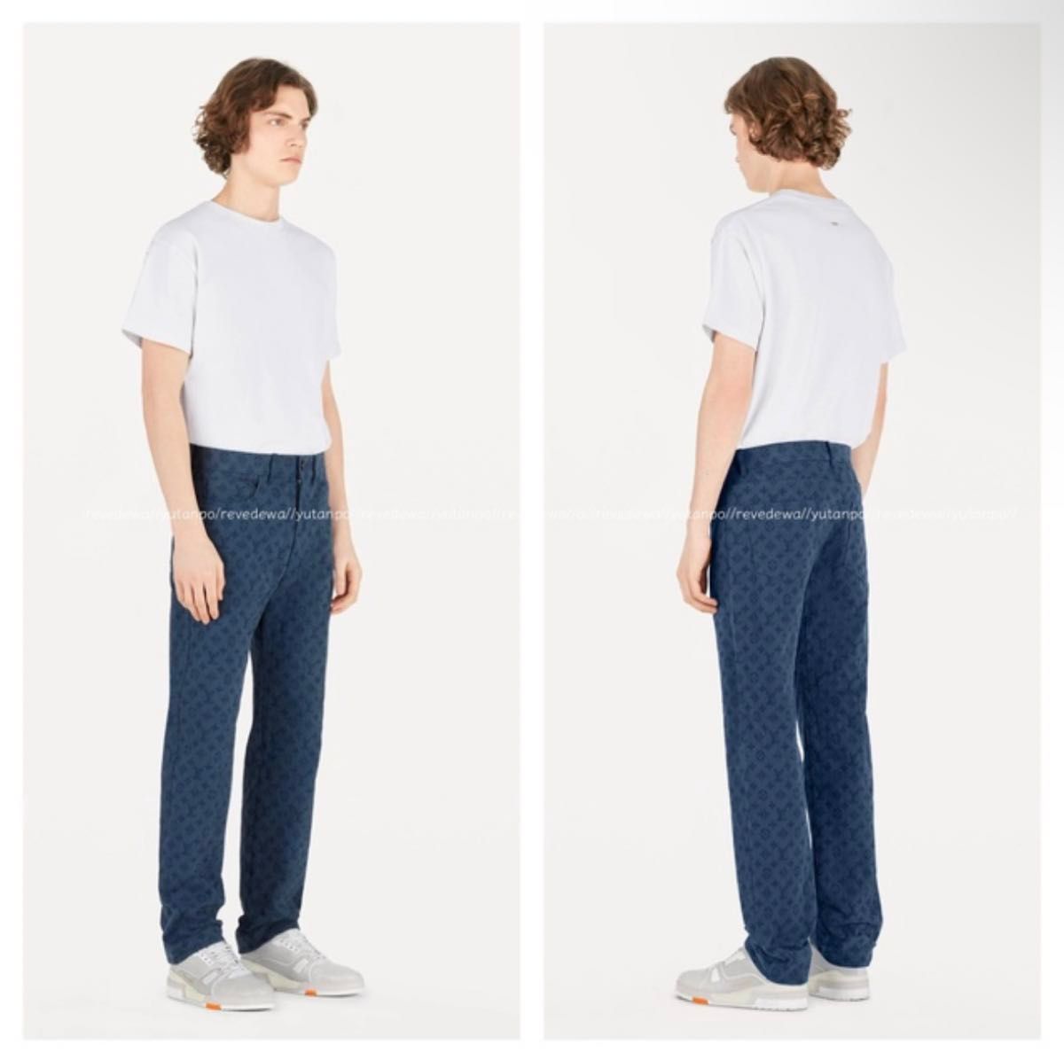 本物 極美品 ルイヴィトン 総モノグラム デニムパンツ ジーンズ 本物 極美品 ルイヴィトン 総モノグラム デニムパンツ ジーンズ