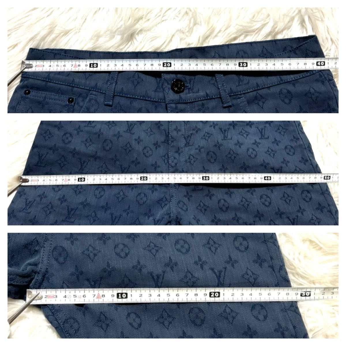 本物 極美品 ルイヴィトン 総モノグラム デニムパンツ ジーンズ 本物 極美品 ルイヴィトン 総モノグラム デニムパンツ ジーンズ
