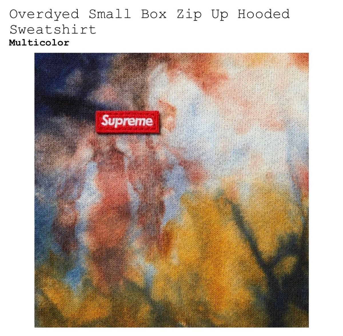 Supreme Overdyed Small Box Zip up Hooded シュプリーム Supreme Overdyed Small Box Zip up Hooded シュプリーム