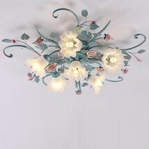 地中海 LED 対応 6灯ペンダントライト ローズ ユリ 照明 北欧 地中海 LED 対応 6灯ペンダントライト ローズ ユリ 照明 北欧