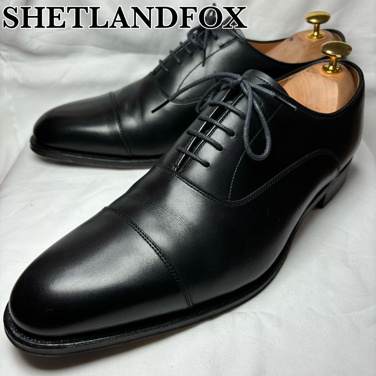 美品】シェットランドフォックス 3024 内羽根 ストレートチップ 美品】シェットランドフォックス 3024 内羽根 ストレートチップ