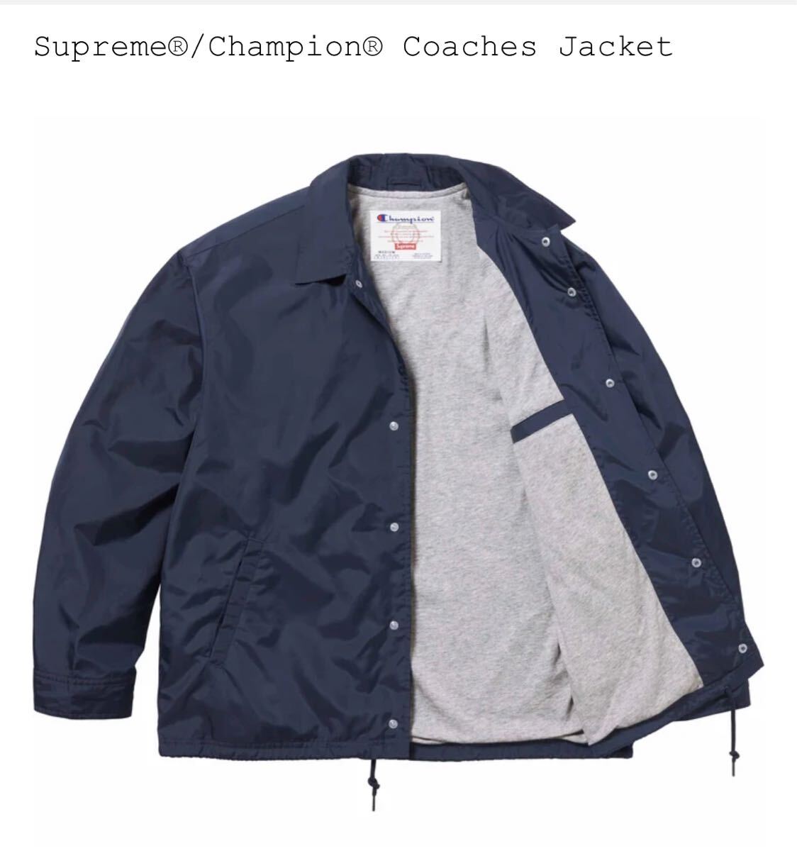 Supreme x Champion 2024SS Coaches Jacket Navy XLサイズ Supreme x Champion 2024SS Coaches Jacket Navy XLサイズ
