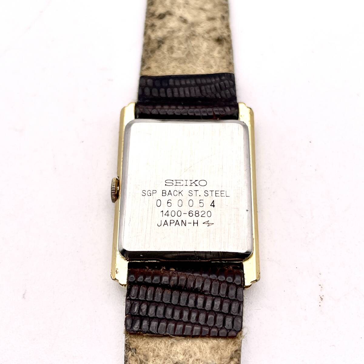 SEIKO セイコー オクタゴン クォーツ SGP 金メッキ 腕時計 ベルト新品 1円 □ 稼働品 SEIKO セイコークォーツ SGP 1400-6820 ゴールド