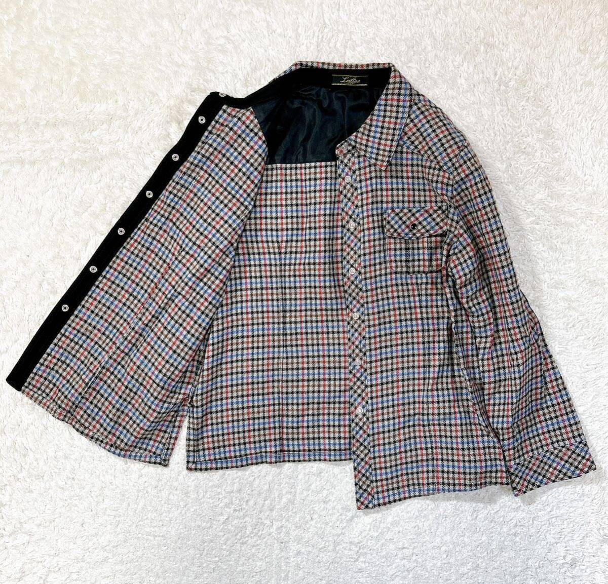 Leilian レリアン チェック シャツ ジャケット 13号 大きい Leilian レリアン チェック シャツ ジャケット 13号 大きい