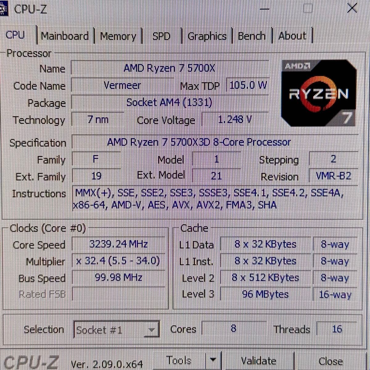 AMD Ryzen 7 5700X3D 動作確認済|Yahoo!フリマ(旧PayPayフリマ) AMD Ryzen 7 5700X3D 動作確認済|Yahoo!フリマ(旧PayPayフリマ)