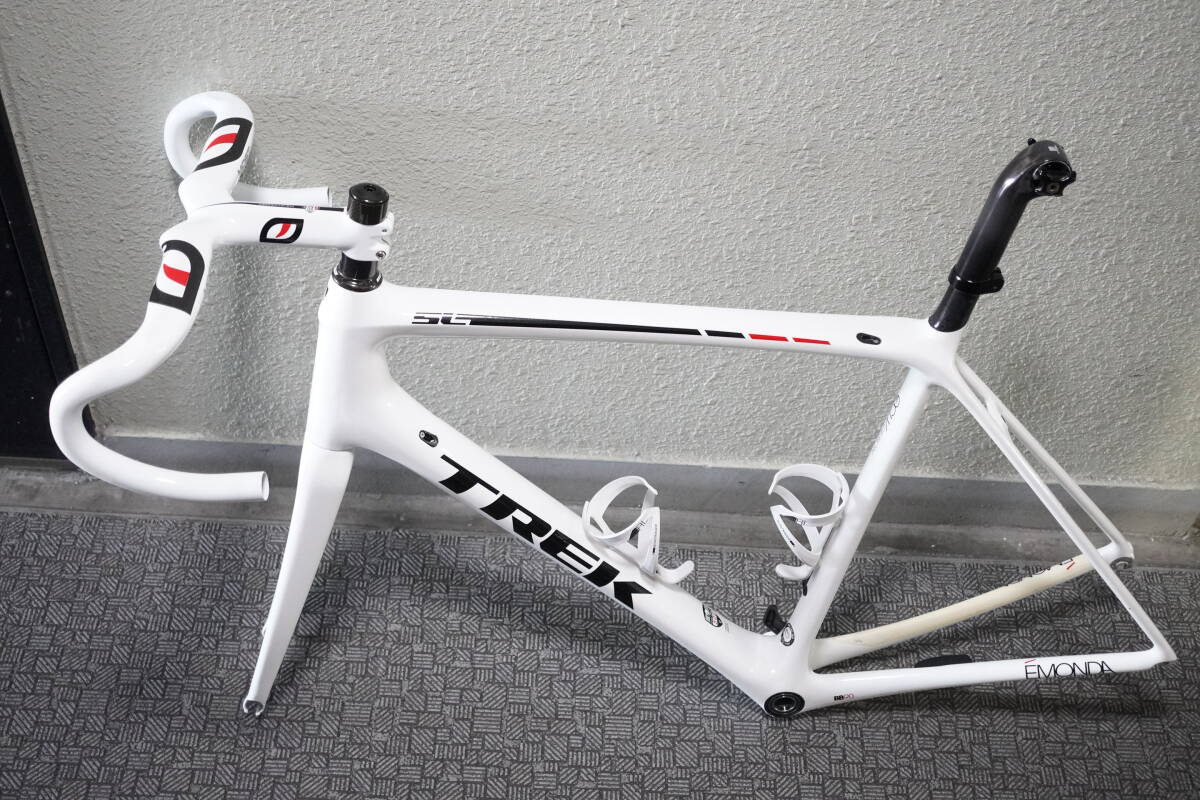 【大きなサイズ・58】 TREK EMONDA SL5 ホワイト カーボン フレーム ステム一体型ハンドル セット トレック エモンダ ロードバイク