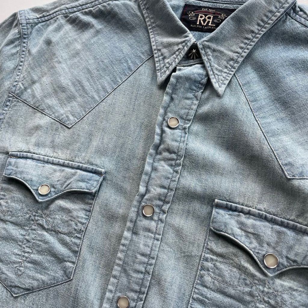 RRL “Chambray Western Shirt” M インディゴ シャンブレー RRL “Chambray Western Shirt” M インディゴ シャンブレー