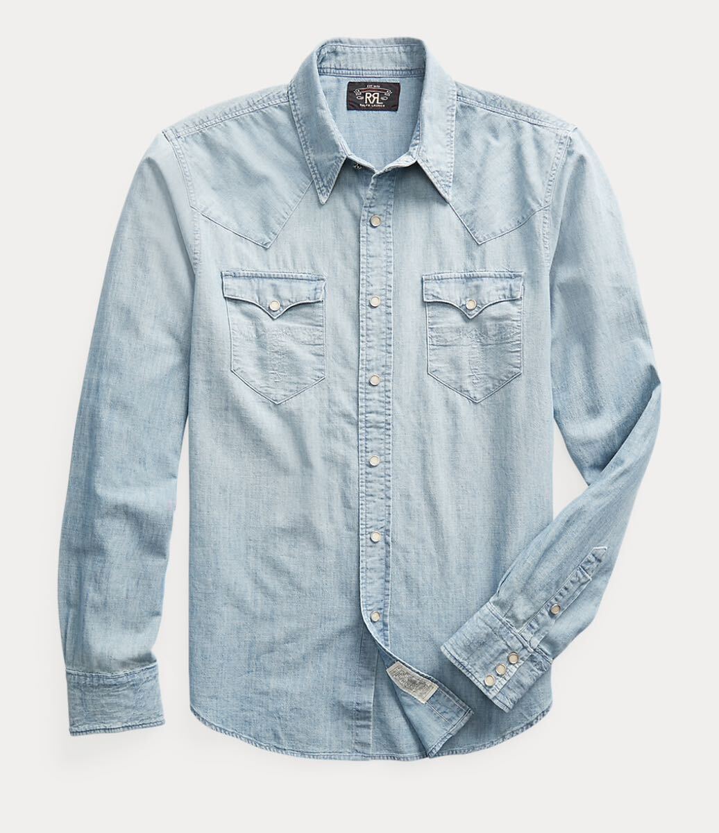 RRL “Chambray Western Shirt” M インディゴ シャンブレー RRL “Chambray Western Shirt” M インディゴ シャンブレー