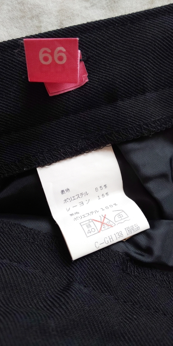 日本製 スカート 黒 ブラック ウエスト約66cm 後ろプリーツスカート M シンプル 美品 フォーマル_画像4