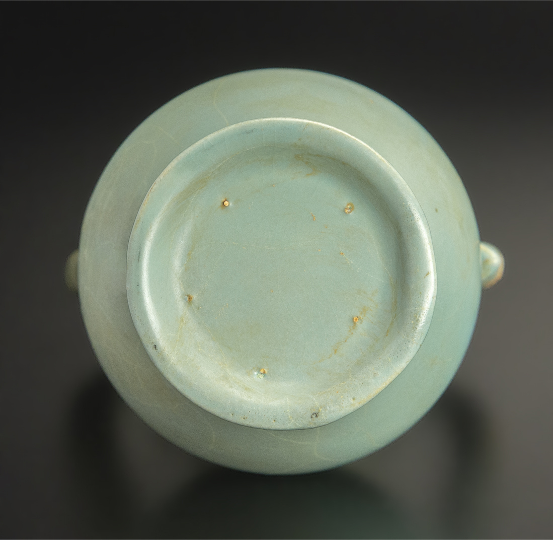 汝窯天青釉双耳尊 中国 古美術 綺麗 【詳細不明】 汝窯天青釉双耳尊 中国 古美術 宋