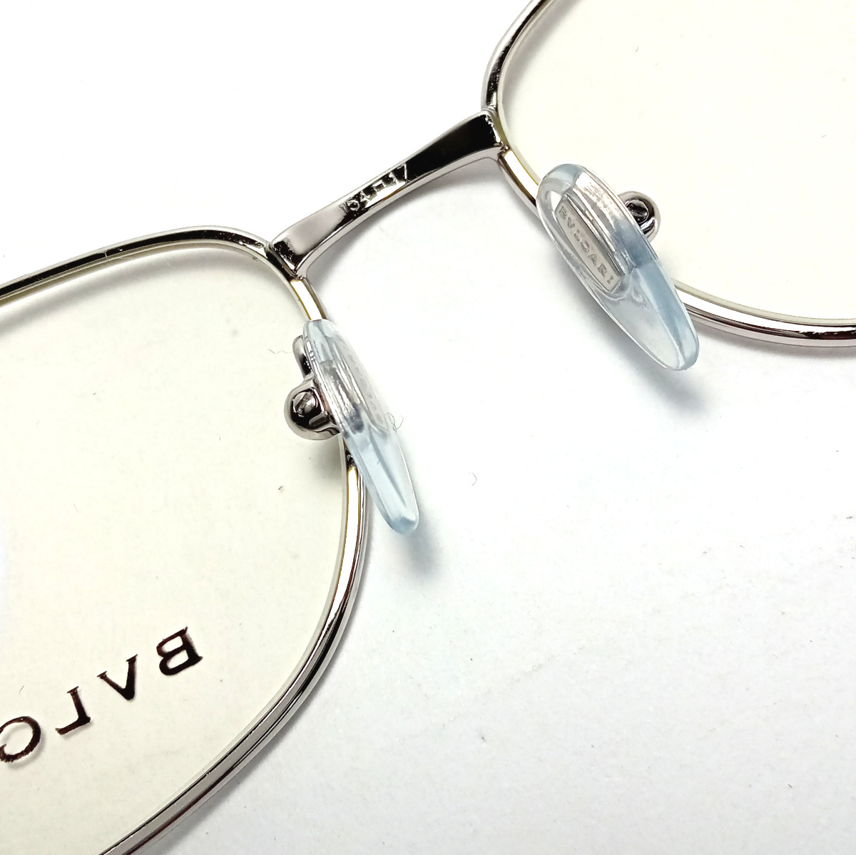 bgeg43】新品 BVLGARI ブルガリ メガネフレーム 眼鏡 シルバー bgeg43】新品 BVLGARI ブルガリ メガネフレーム 眼鏡 シルバー