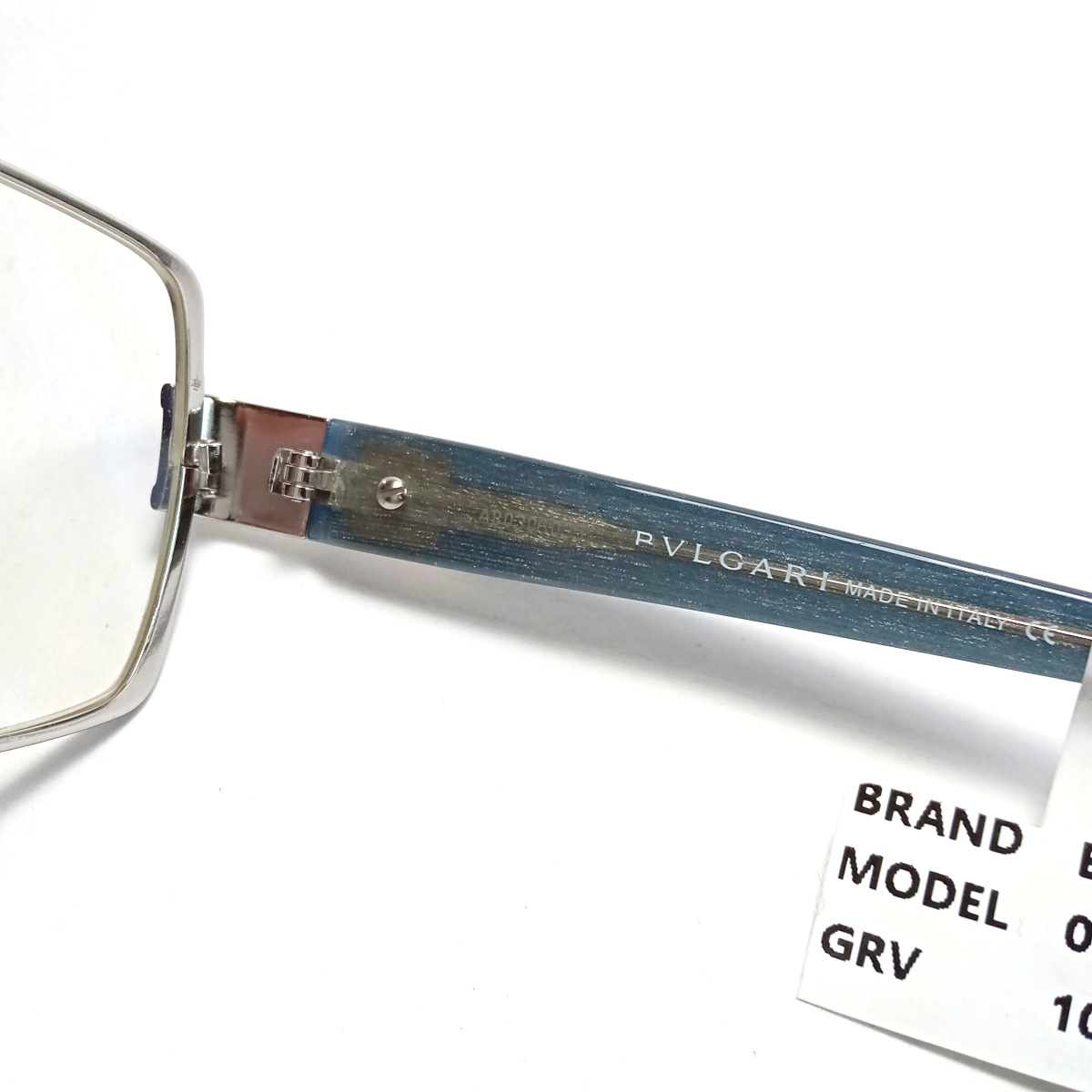 bgeg43】新品 BVLGARI ブルガリ メガネフレーム 眼鏡 シルバー bgeg43】新品 BVLGARI ブルガリ メガネフレーム 眼鏡 シルバー