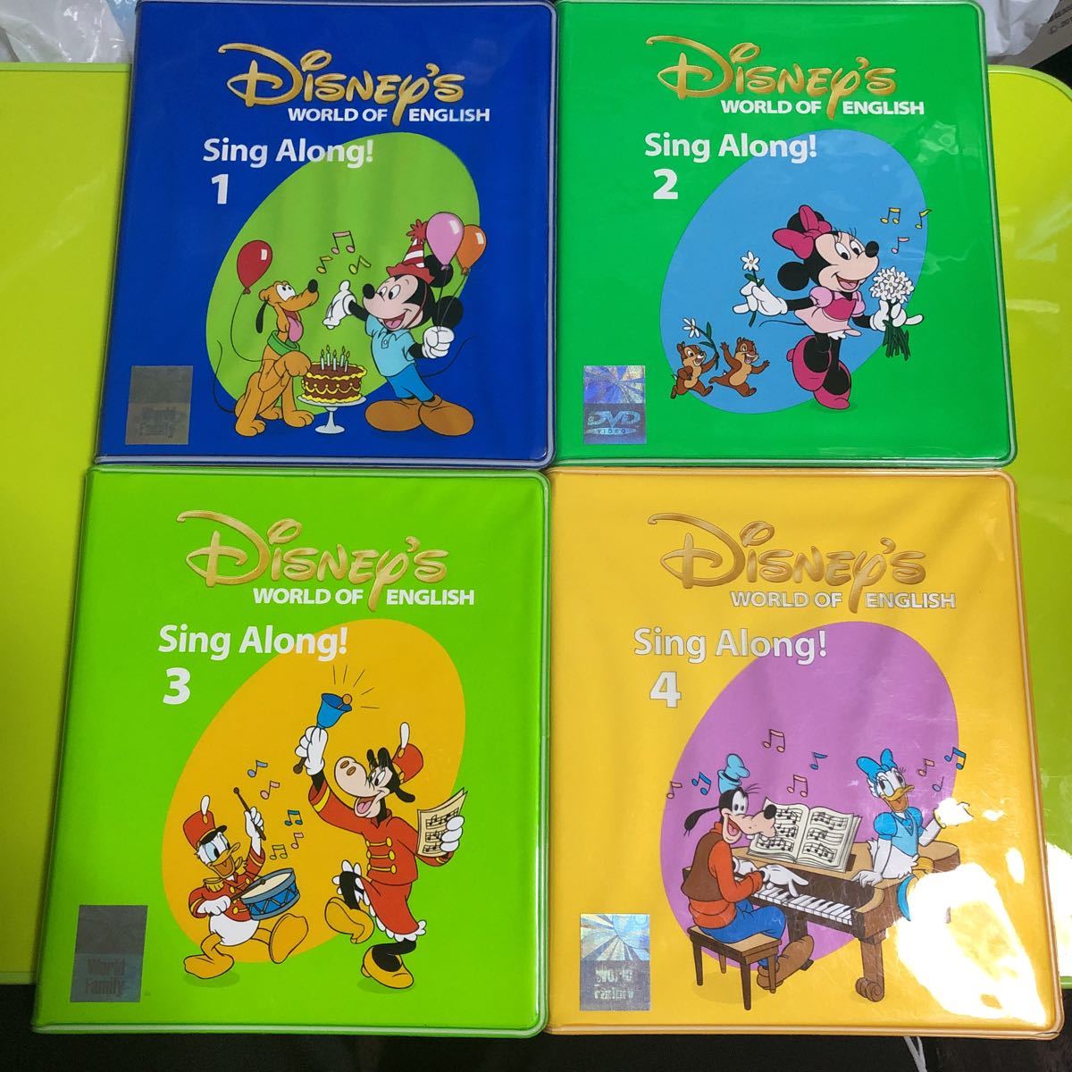 DWE Sing along DVD 4 pieces set 1,2,3,4 volume singa long Disney 