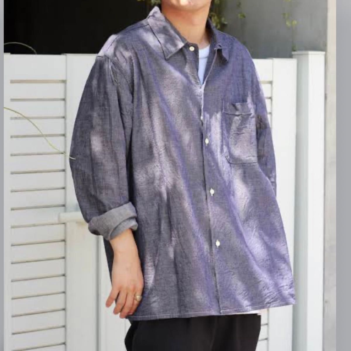 comoli コモリ 19aw パープルダンガリーシャツ 長袖 サイズ3 Q03 comoli コモリ 19aw パープルダンガリーシャツ 長袖 サイズ3 Q03