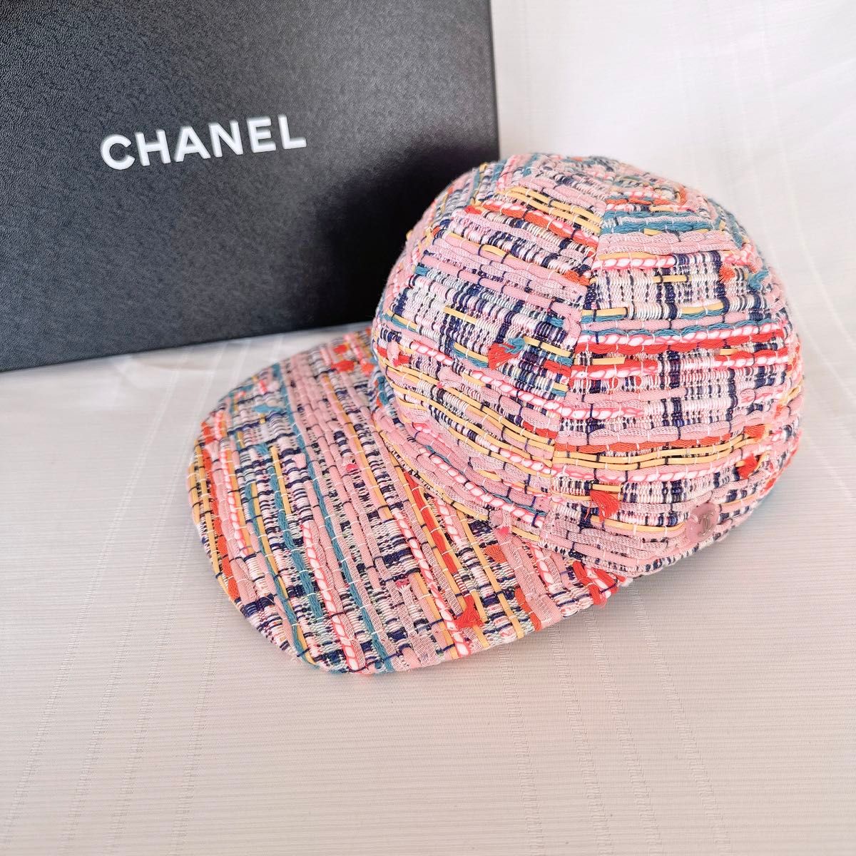 CHANEL シャネル ツイード キャスケット キャップ ハット ココ CHANEL シャネル ツイード キャスケット キャップ ハット ココ