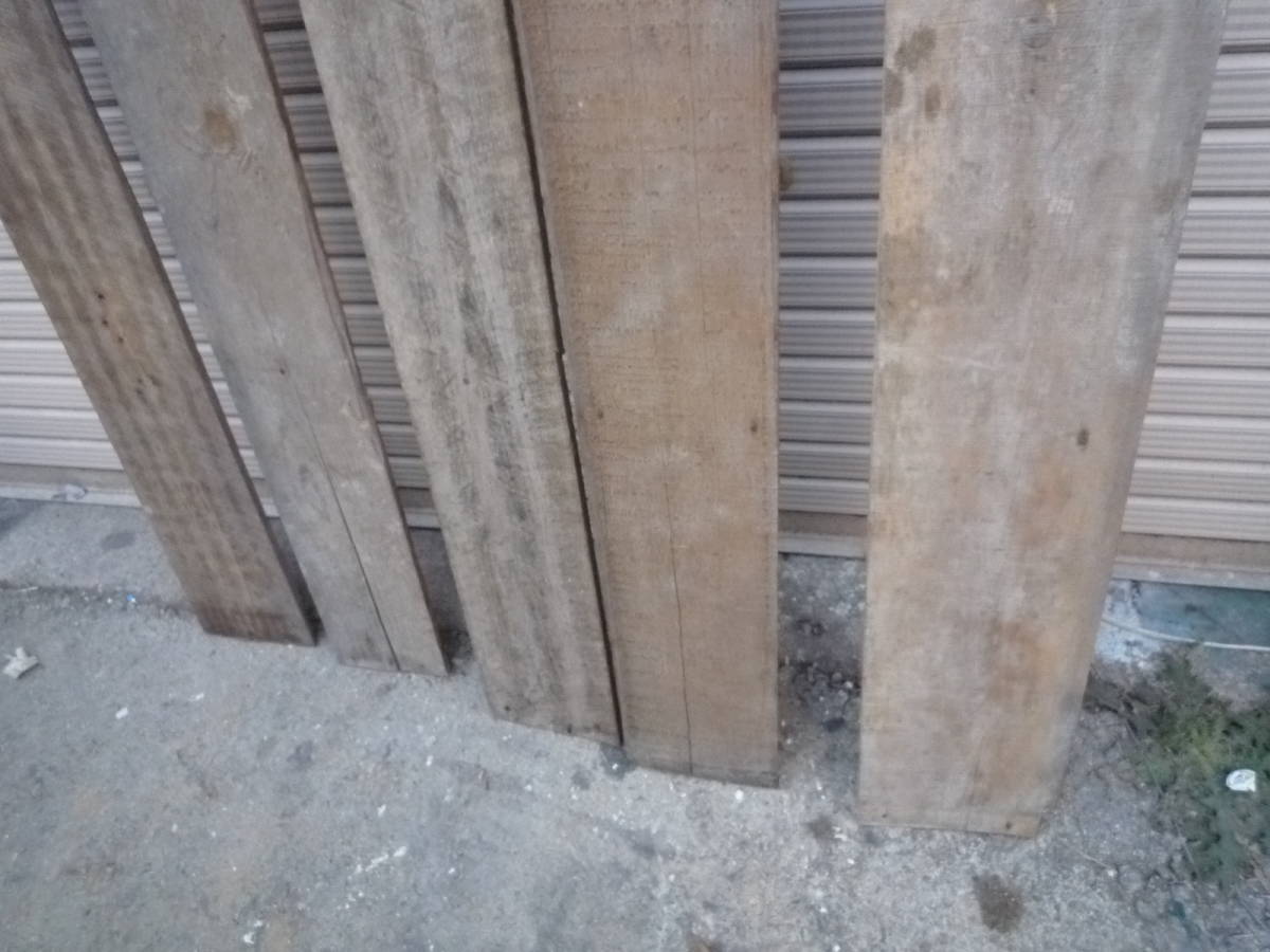 Qj495 築100年以上 古民家 古材 190cm 5本 床板 無垢材 天然素材 ビンテージウッド アンティーク リノベーション シャビーシック 什器 看板_画像3