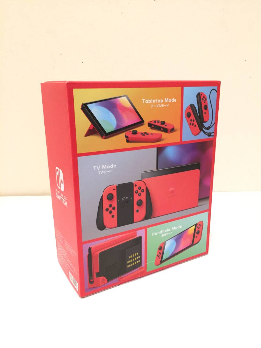 【NS-03】未使用品 Nintendo switch 有機ELモデル 本体 Joy-Con(L)/(R) マリオレッド HEG-S-RAAAA ※店舗印あり ニンテンドー スイッチ