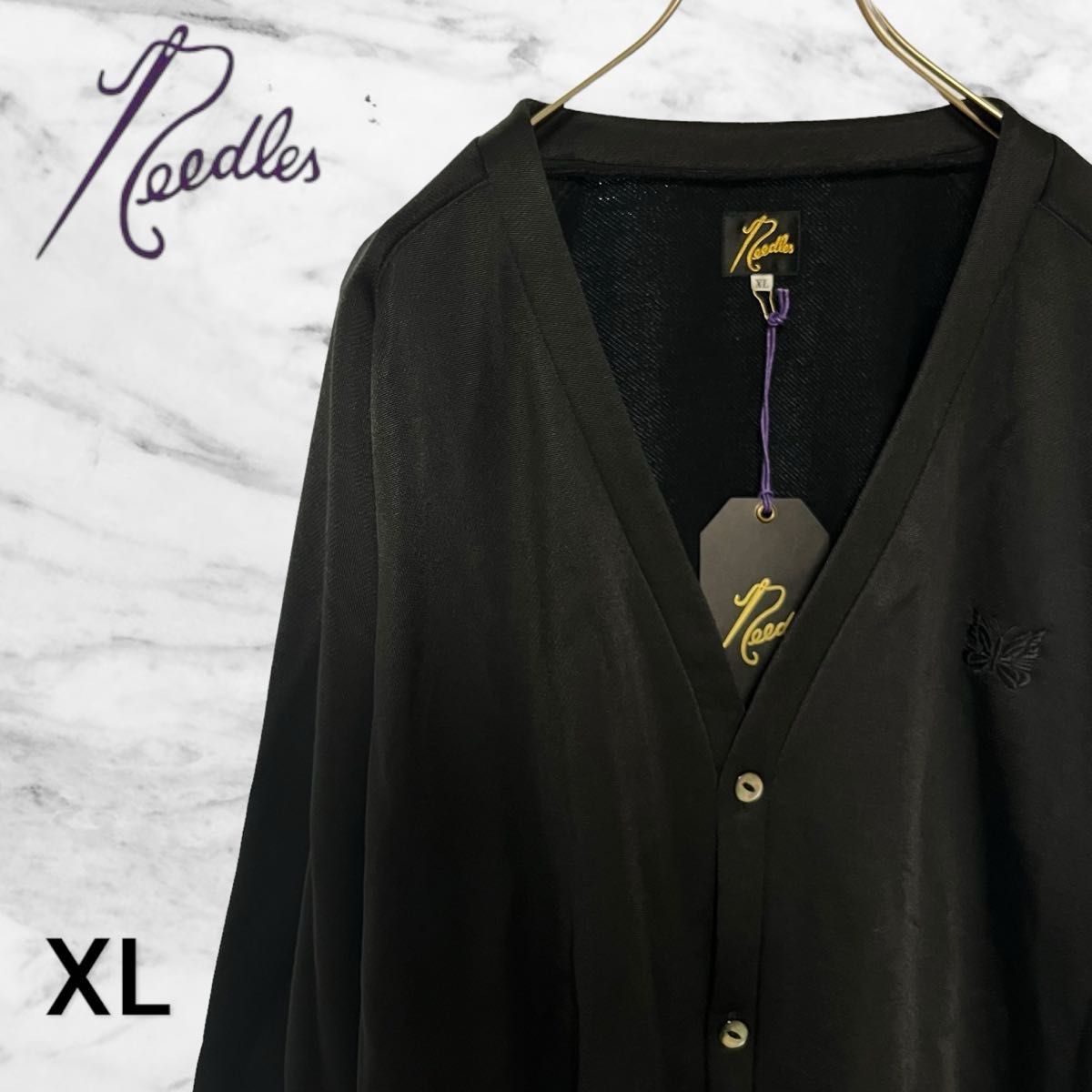 NEEDLES(ニードルズ) V NECK CARDIGAN 黒 XL ジャージ NEEDLES(ニードルズ) V NECK CARDIGAN 黒 XL ジャージ