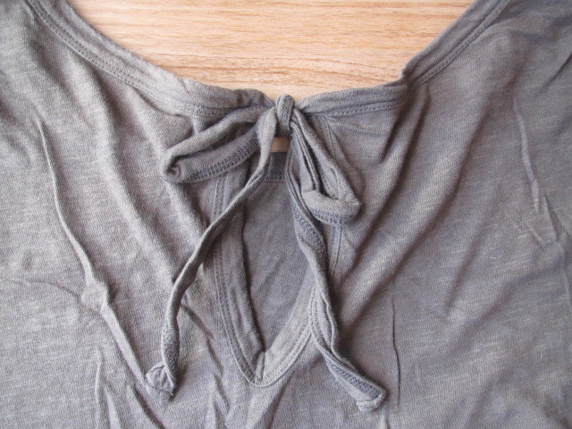  HusHush [HusHusH] short sleeves khaki ribbon cut and sewn * size 3