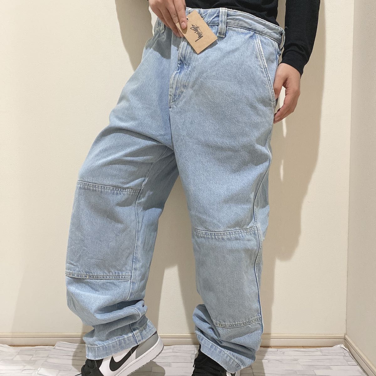 Stussy ダブルニー デニム バギー 極太 良カラー|Yahoo!フリマ Stussy ダブルニー デニム バギー 極太 良カラー|Yahoo!フリマ