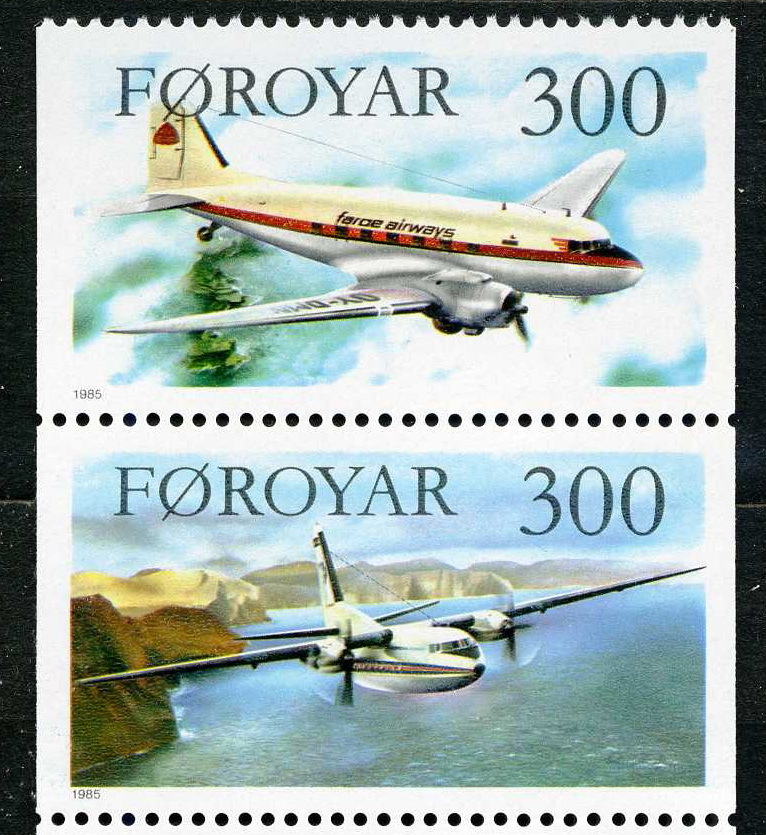 ★フェロー諸島 1985年 未使用 航空機 ブックレット 切手(MNH)◆ZJ-330◆送料無料_画像2