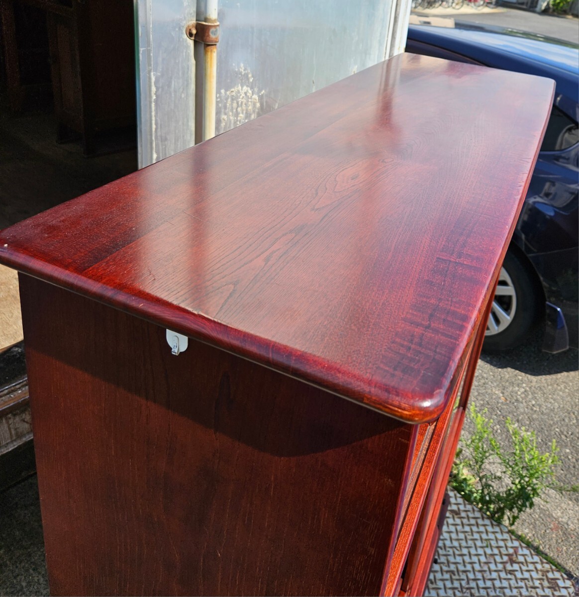 ヴィンテージ karimoku カリモク家具 欅の水屋箪笥 食器棚 ヴィンテージ karimoku カリモク家具 欅の水屋箪笥 食器棚