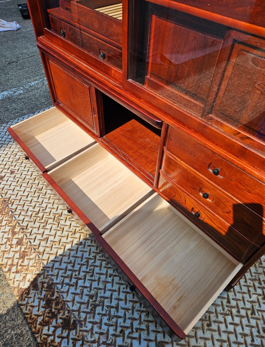 ヴィンテージ karimoku カリモク家具 欅の水屋箪笥 食器棚 ヴィンテージ karimoku カリモク家具 欅の水屋箪笥 食器棚