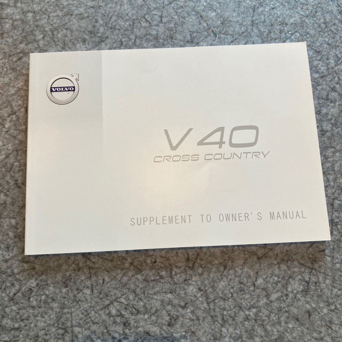  Volvo VOLVO V40 Cross Country owner manual other vehicle inspection certificate case attaching 