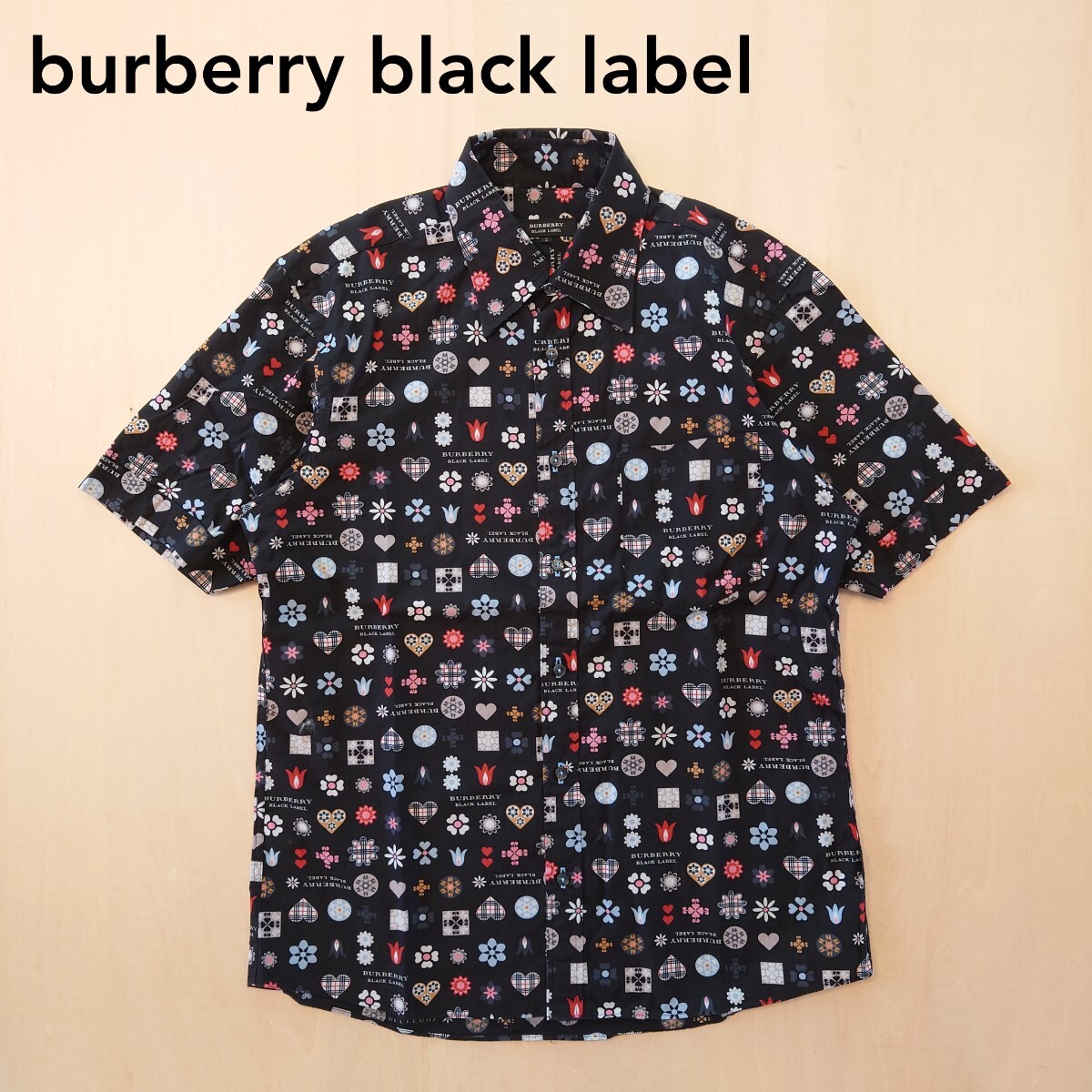 BURBERRY BLACK LABEL 半袖シャツ マルチモノグラム 三陽商会