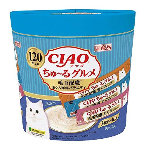  Ciao (CIAO) cat for bite ..~. gourmet wool sphere consideration ... seafood Mix taste 14 gram (x 120)