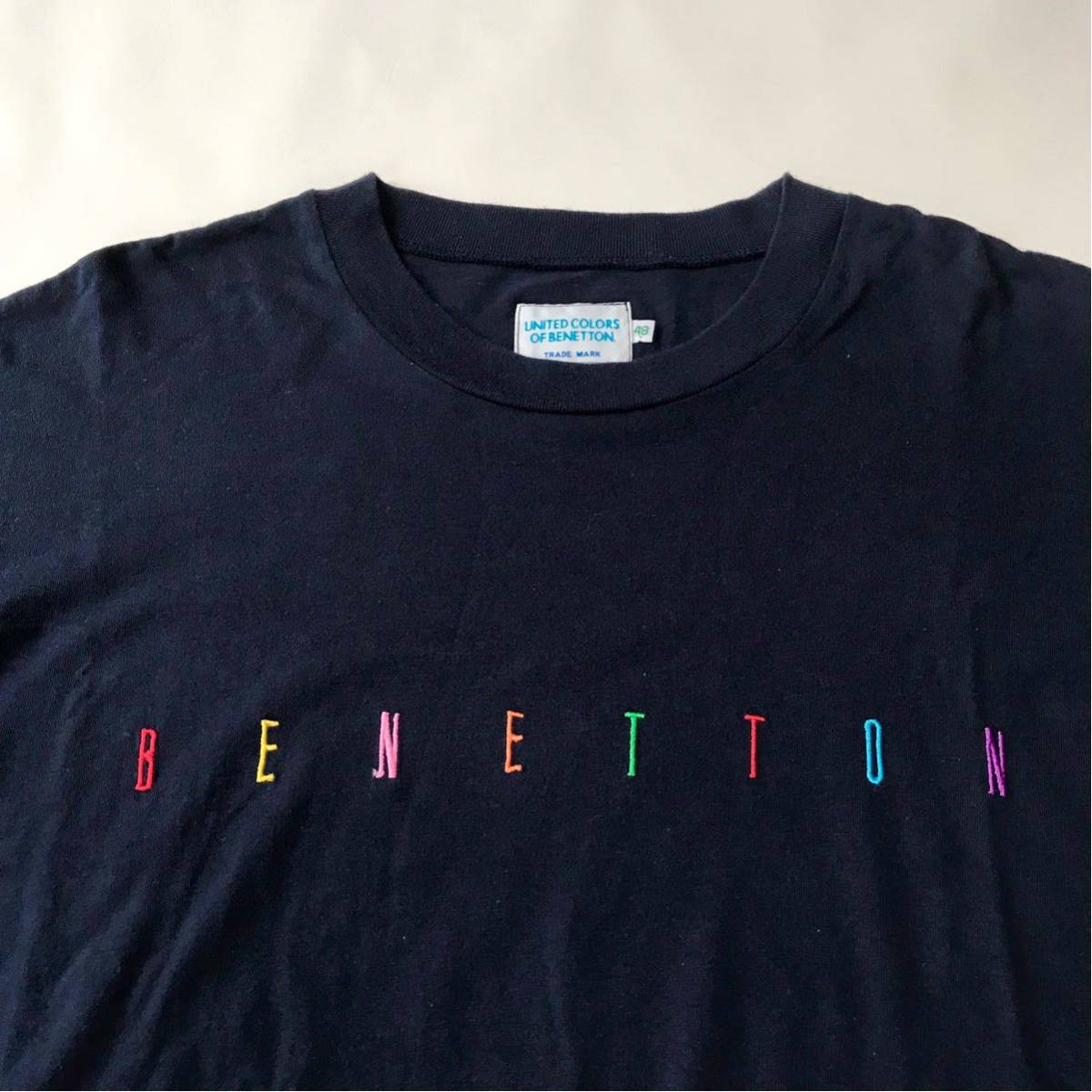 90’s UNITED COLORS OF BENETTON ベネトン ロゴ刺繍 Tシャツ_画像1