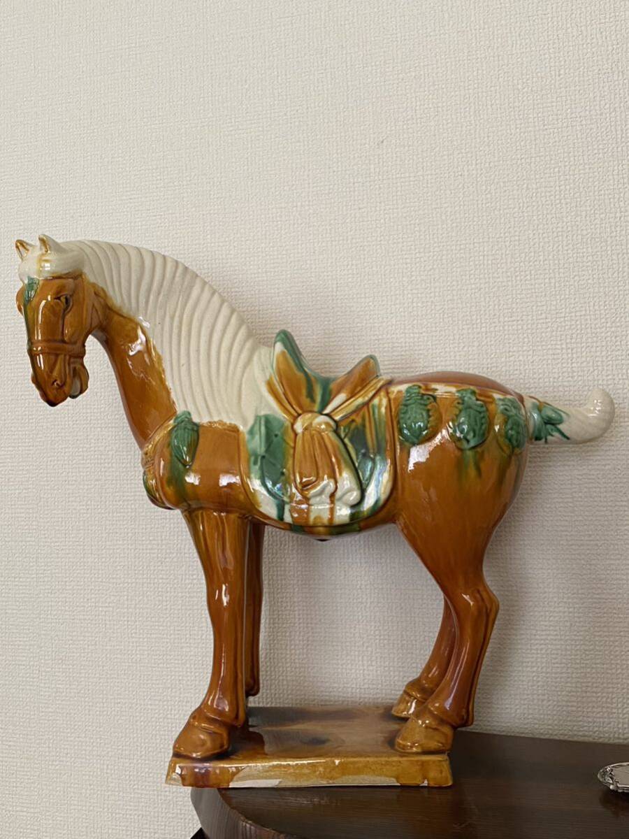 中国古玩 唐三彩 馬 縁起物 置物 古美術 年代品(清)|売買された 中国古玩 唐三彩 馬 縁起物 置物 古美術 年代品(清)|売買された
