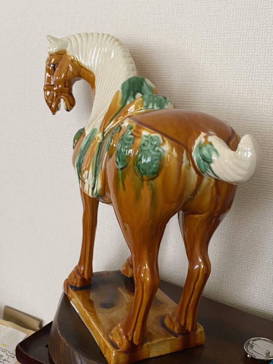 中国古玩 唐三彩 馬 縁起物 置物 古美術 年代品(清)|売買された 中国古玩 唐三彩 馬 縁起物 置物 古美術 年代品(清)|売買された