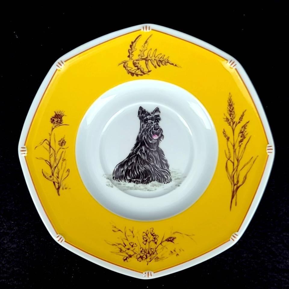 美品 エルメス HERMES 犬 スコティッシュテリア カップ&ソーサー 美品 エルメス HERMES 犬 スコティッシュテリア カップ&ソーサー