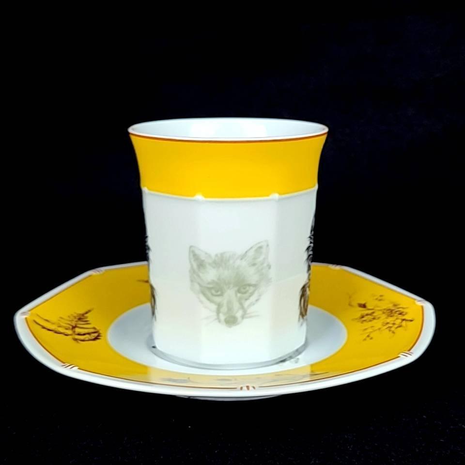 美品 エルメス HERMES 犬 スコティッシュテリア カップ&ソーサー 美品 エルメス HERMES 犬 スコティッシュテリア カップ&ソーサー