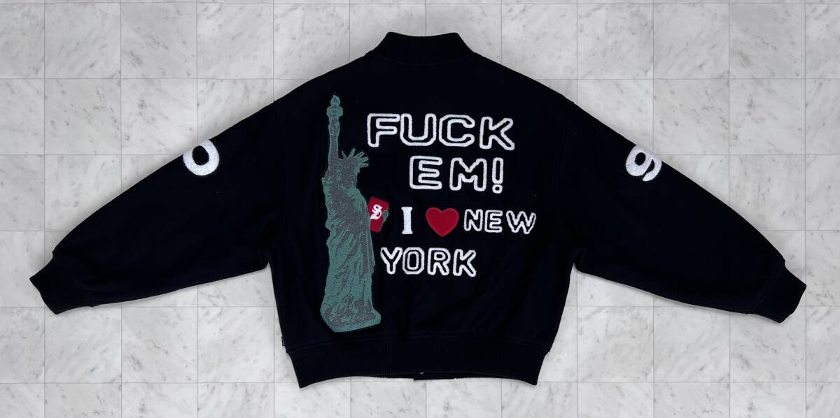 新品】Supreme シュプリーム【Tourist Varsity Jacket Black 新品】Supreme シュプリーム【Tourist Varsity Jacket Black