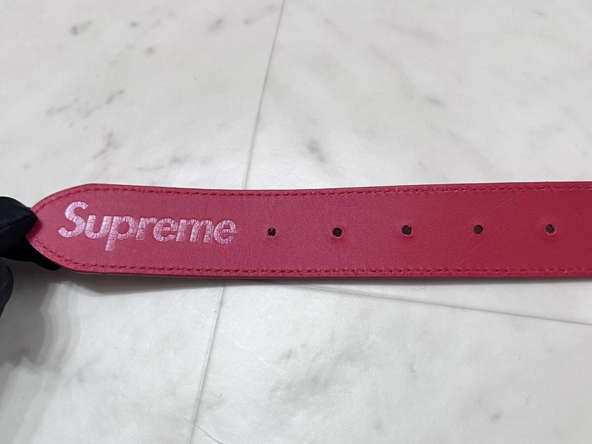 新品】SUPREME シュプリーム【 Studded Logo Belt Red】18SS 新品】SUPREME シュプリーム【 Studded Logo Belt Red】18SS