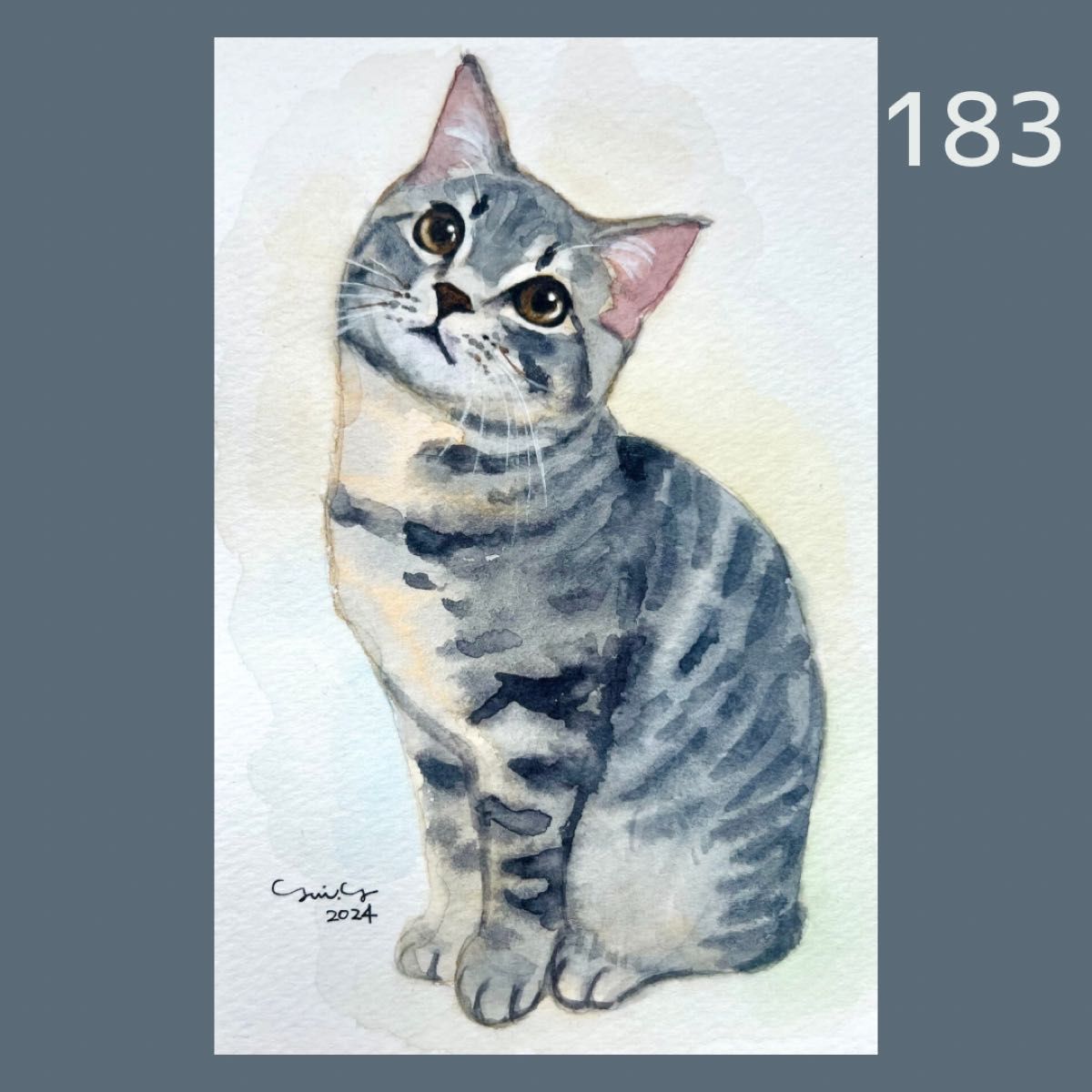 猫の絵183 水彩画 原画 サバトラ猫|Yahoo!フリマ(旧PayPayフリマ) 猫の絵183 水彩画 原画 サバトラ猫|Yahoo!フリマ(旧PayPayフリマ)