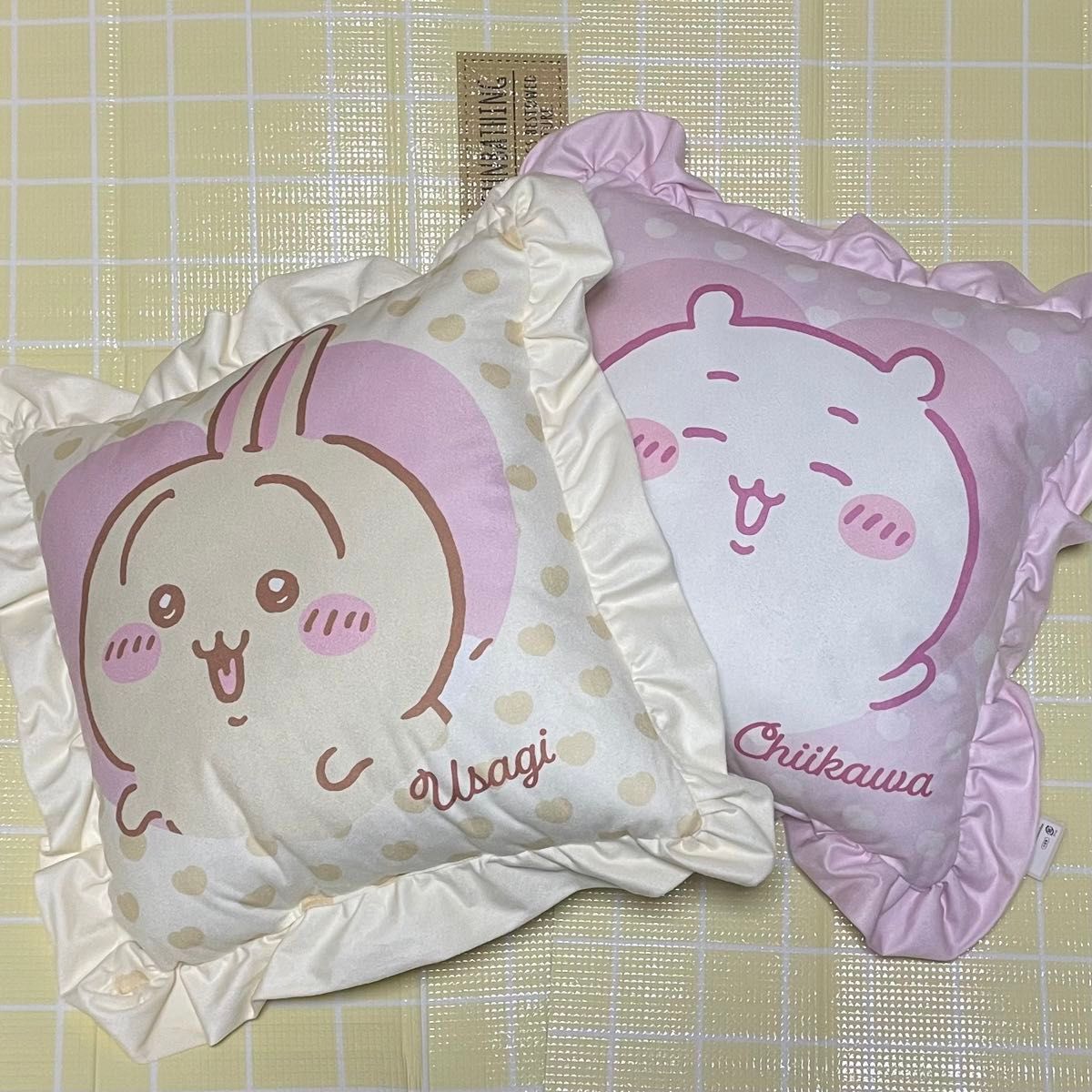 新品 ちいかわ うさぎ 背当て クッション 2個 セット ウッラー 新品 ちいかわ うさぎ 背当て クッション 2個 セット ウッラー