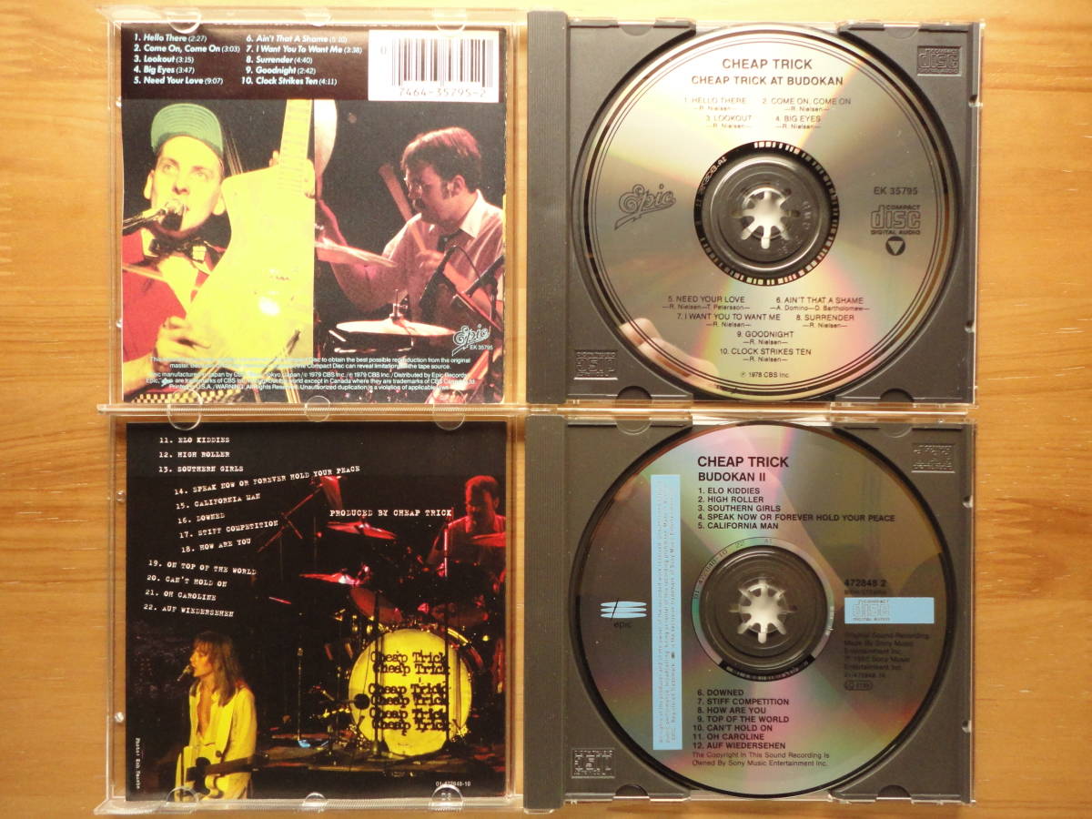 ●CD 新品同様 チープ・トリック at 武道館 / CHEAP TRICK at BUDOKAN 米国盤 ＋ CHEAP TRICK at BUDOKAN Ⅱ オーストリア盤 個人所蔵品 ●_画像2