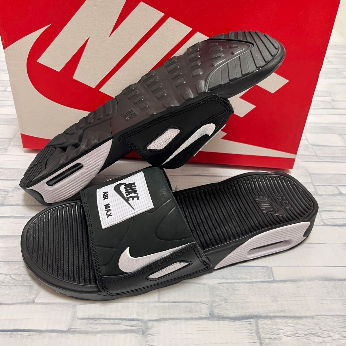 NIKE AIR MAX 90 SLIDE BLACK WHITE ナイキ エアマックス90 NIKE AIR MAX 90 SLIDE BLACK WHITE ナイキ エアマックス90