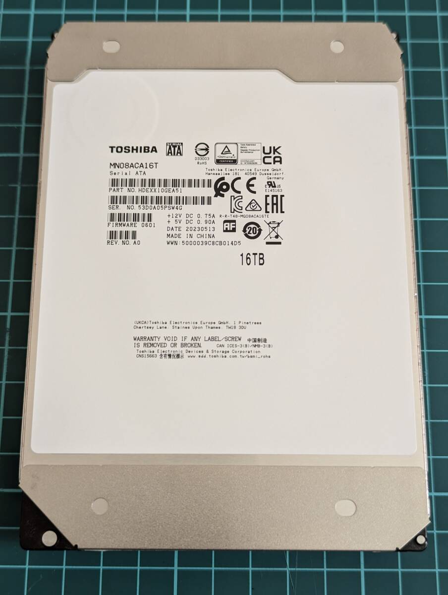 動作確認済み] 16TB SATA 3.5 HDD Toshiba 東芝 MN08ACA16T 内蔵