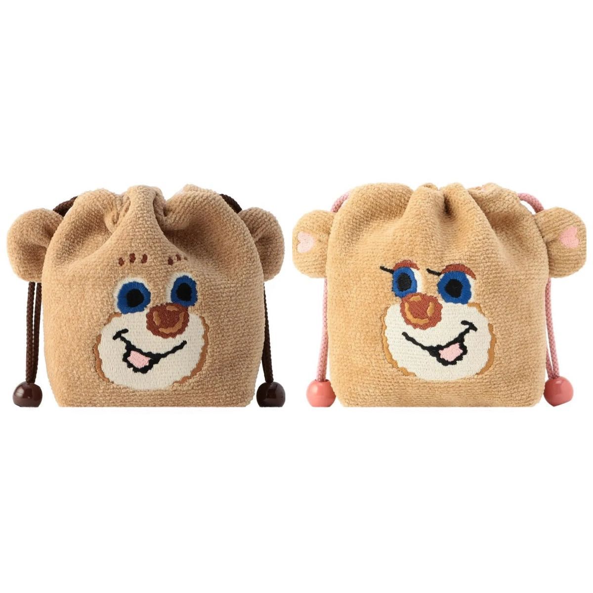 フェイラー　ドアップテディ　耳付き巾着 ドアップテディ 耳付き巾着 L/DUT-243242(ベージュ): LOVERARY