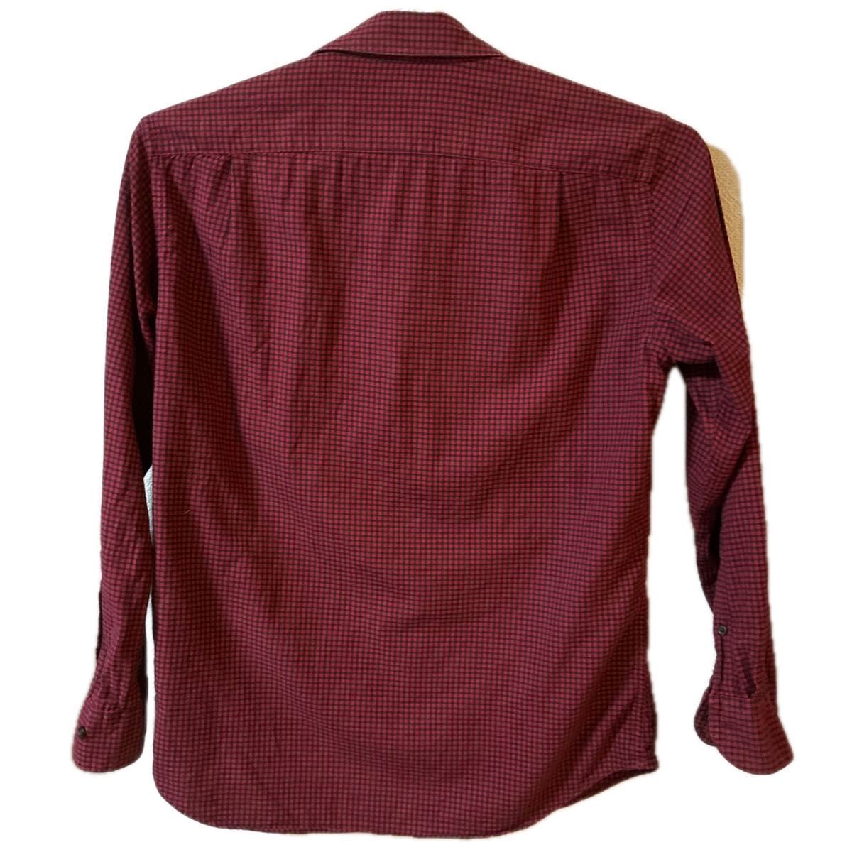 UNIQLO(ユニクロ) 長袖シャツ メンズ Mサイズ 赤系チェック UNIQLO(ユニクロ) 長袖シャツ メンズ Mサイズ 赤系チェック