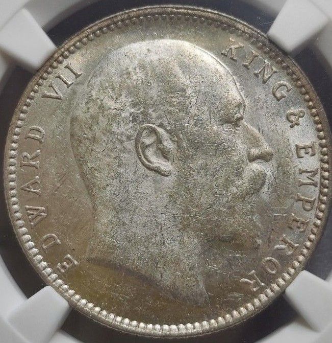 1903B インド ルピー エドワード7世 特年 格安 NGC 1903B イギリス英領インド エドワード7世 1ルピー 大型銀貨