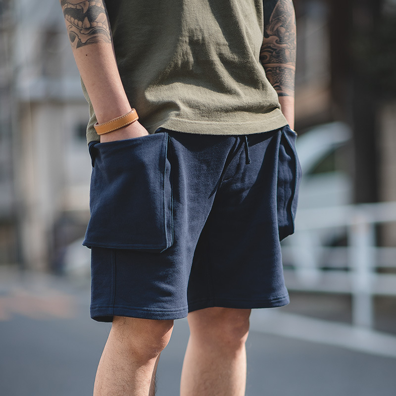 P44 ハーフパンツ盛夏 ショートパンツ メンズ スエット 短パン アメカジ カーゴパンツ 軍事風 XXL